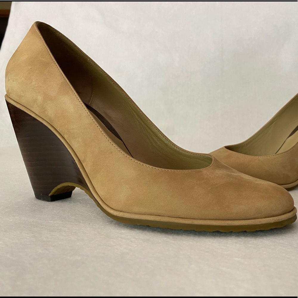 Cole Haan Nike Air Wedge. Tan Suede. 8B.